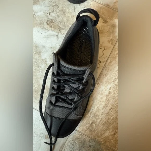 Woobies Gray Canvas Leather Toe Sneakers Casual Shoes Mens Size 6 - Picture 3 of 6